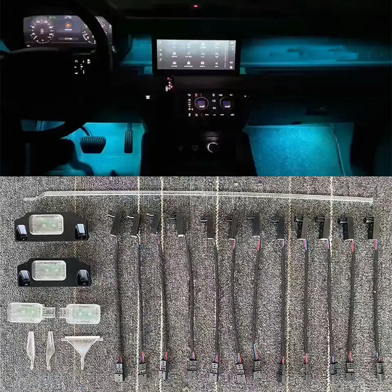 For Land Rover Defender 2018+ Decorate led Inter ambient lamp Ambient Light inter lamp touch control Center pillar