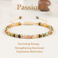 Fashion Multicolor Beads Chain Bracelets For Women Natural Stone Braided Rope Adjustable Wrap Bangle Female Party Jewelry Gift