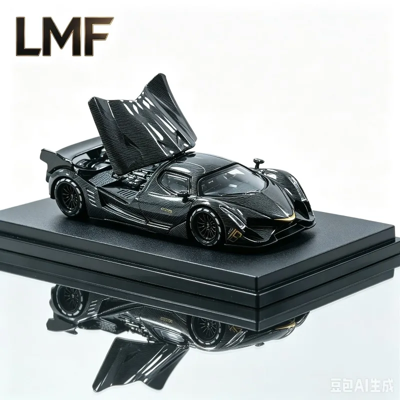 LMF 1:64 Devil 16 Devil 16 Supercar 1:64 All Carbon Open Lid Alloy Die Casting Car Model FD3S Static Simulation Pendant.