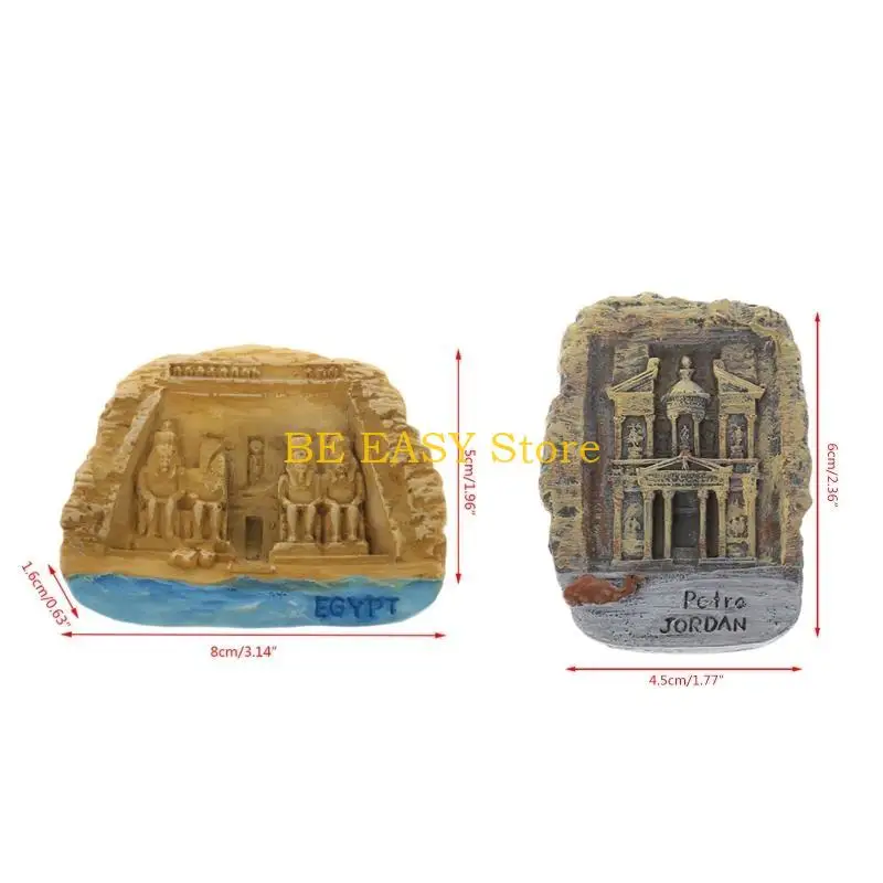 E28F Creative Fridge Magnets ملصق مصر Abu Simbel Magnets ملصقات Dec