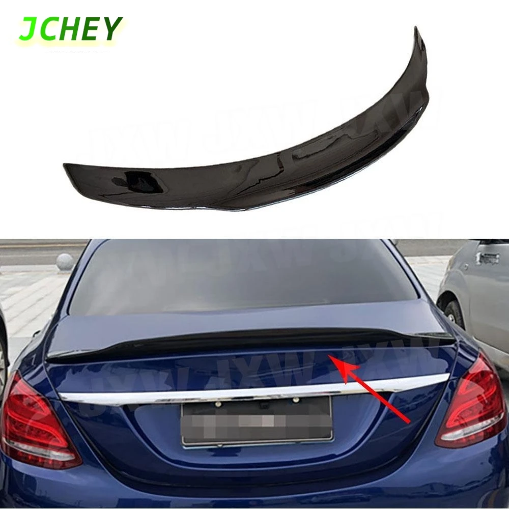 

JCHEY ABS Gloss Black Carbon Look Rear Spoiler for Benz C Class W205 C63 For AMG Sedan 2015-2021 Rear Trunk Boot Wing Spoiler