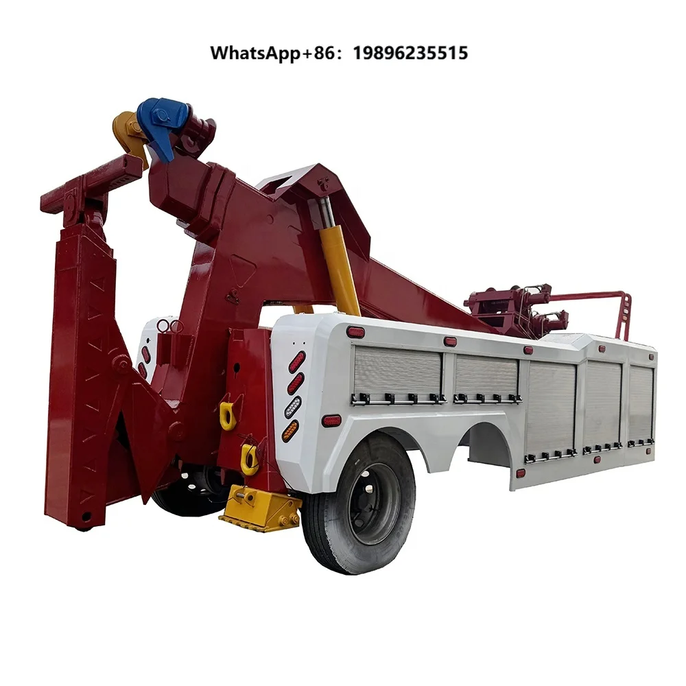 New Customized 35 Ton Wrecker Towing Truck with Two 20-Ton Winches and 3-Stage Lifting Crane 6X4 Chassis for  Sales