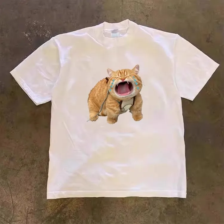 Heavyweight 260g Pure Cotton Short Sleeve Vintage T-Shirt by Xiao Chen Story Multi  Series Love Voice Collection