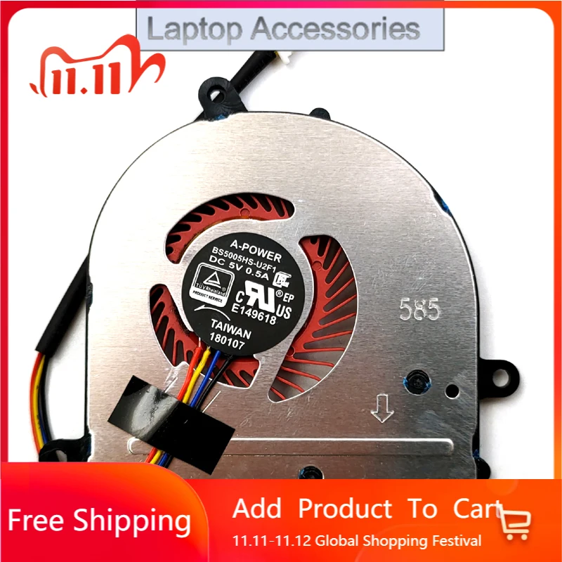 F New For MSI PS42 MS-14B1 MS-14B2 PE42 PS42 Modern 8RC 8RA 8MO Laptop GPU Cooing Fan