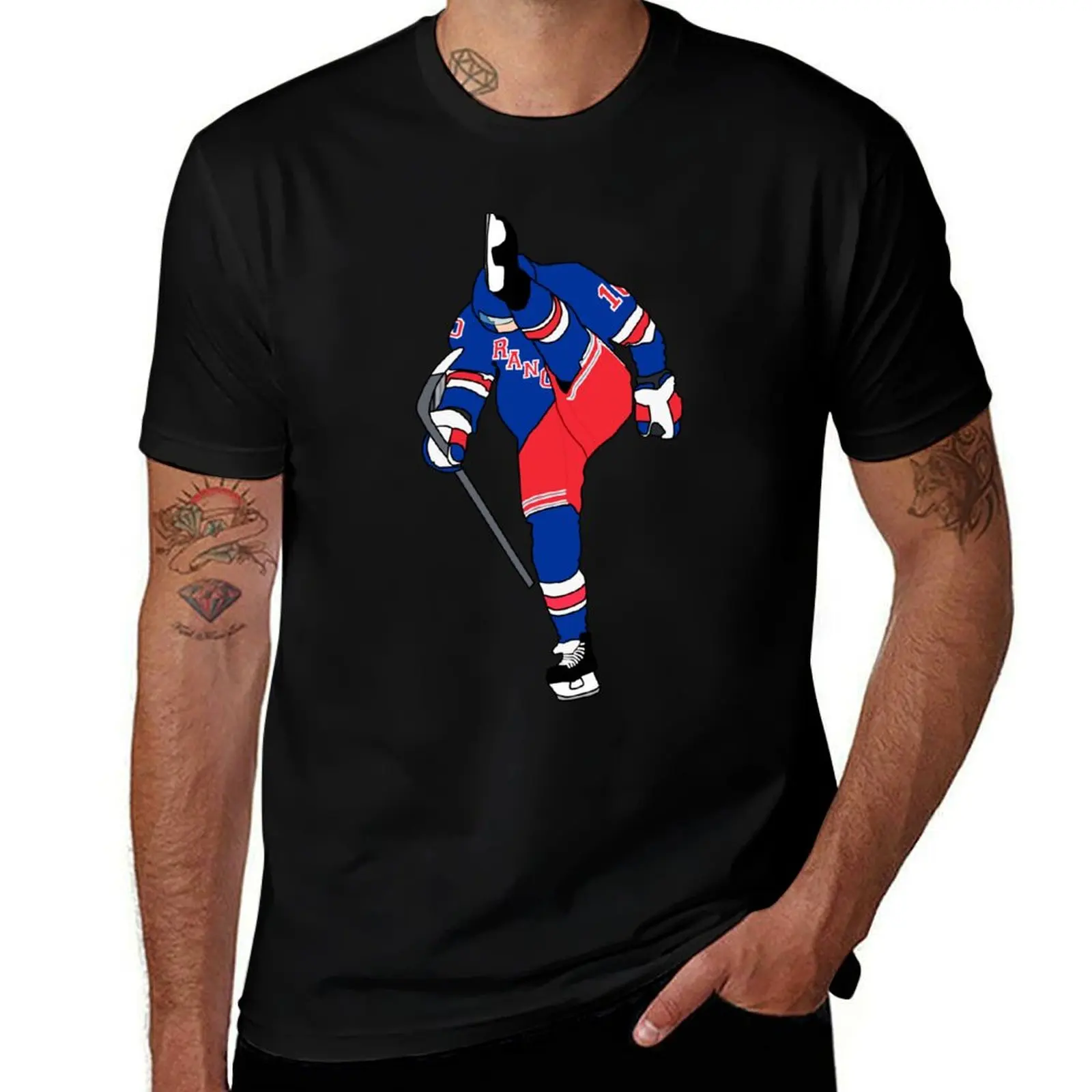 Artemi Panarin High Kick T-Shirt Vintage Print Crew Neck Tee T-Shirt