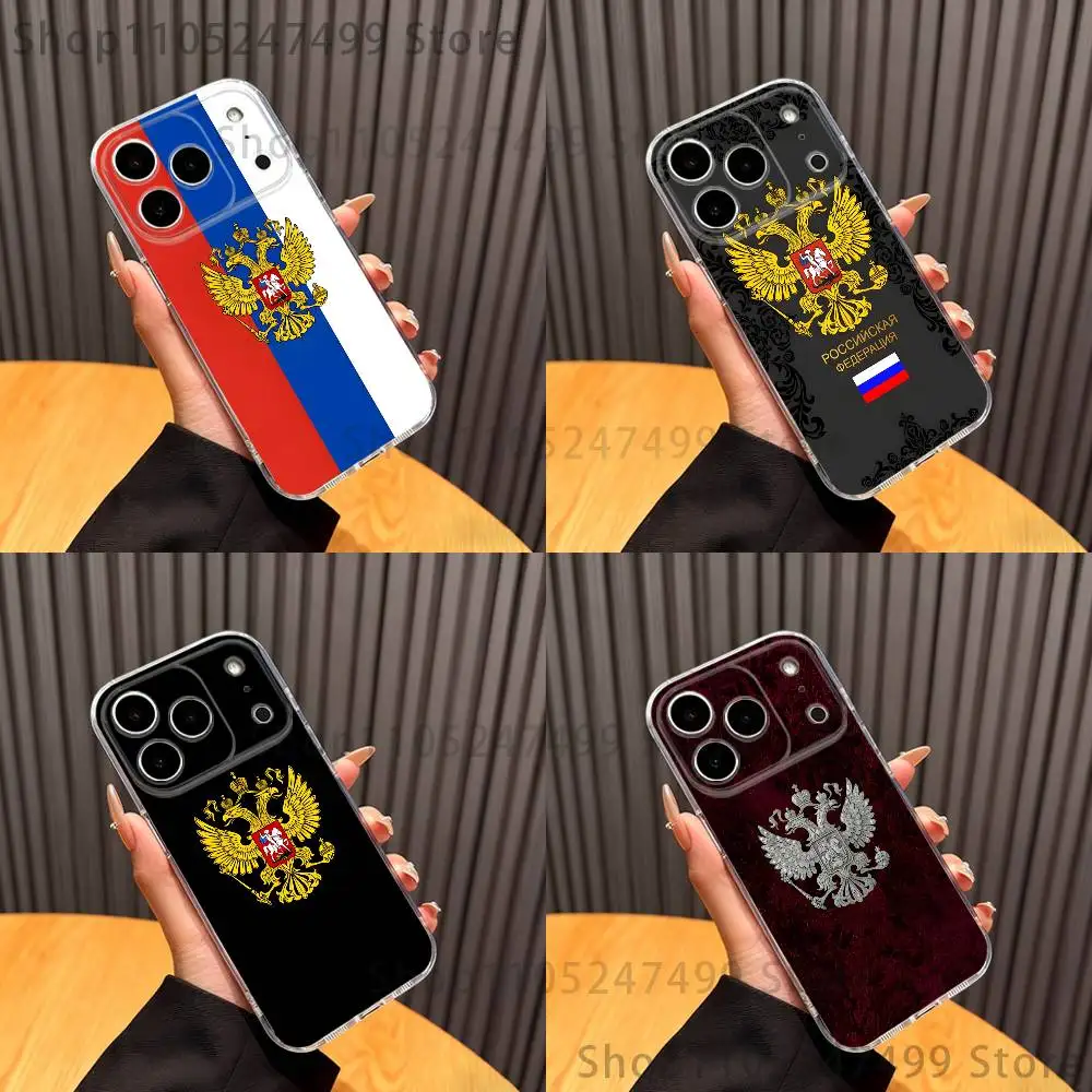 

Russia Russian Flag Emblem National Phone Case iPhone17 16 15 14 13 12 11 Pro Max Plus Clear Full Back Cover Silicone Soft Shell