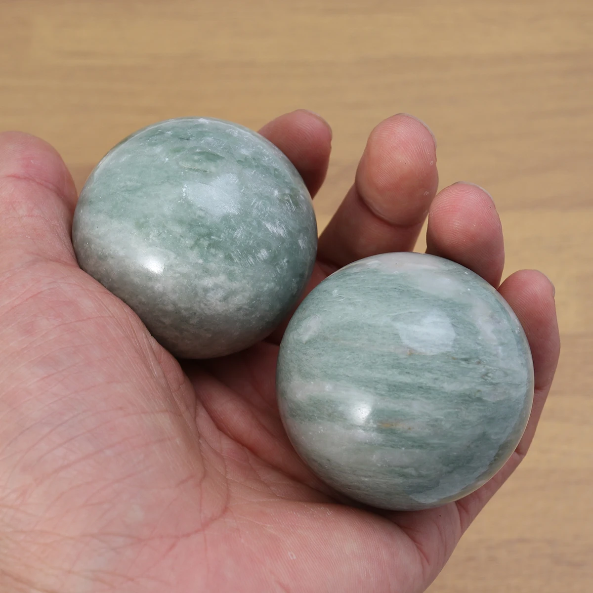 

2 Pcs Fitness Massage Ball Marble Stress Health Care Baoding Chinese Stone Balls