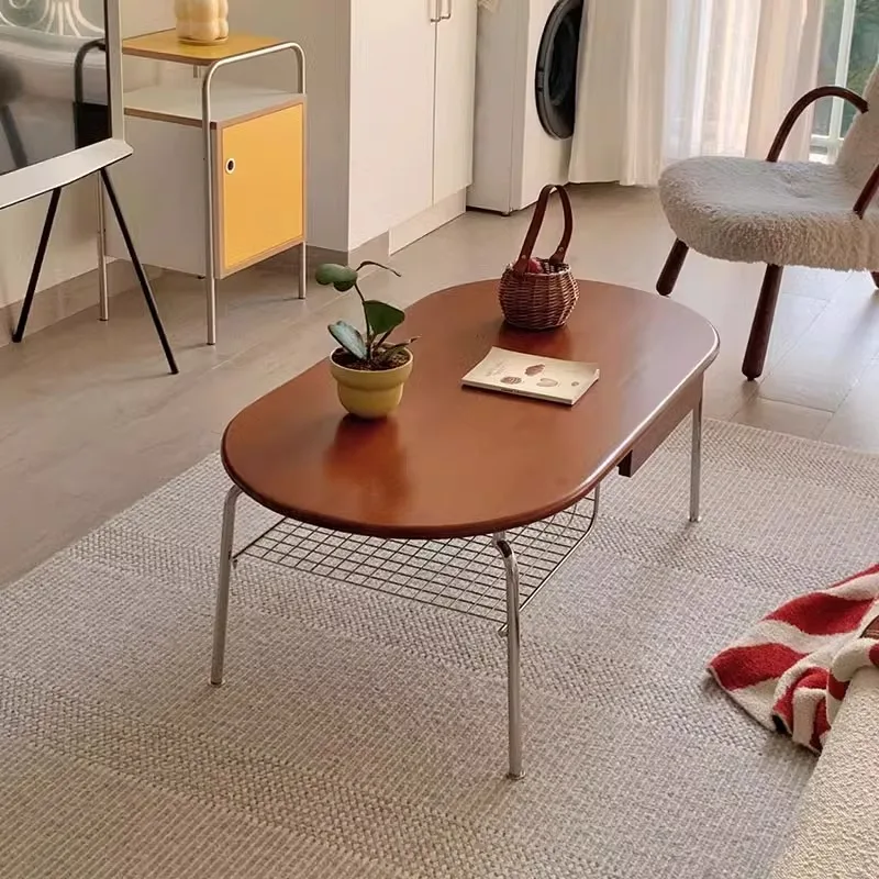Extendable Irregular Coffee Table Matte Sleek Nordic Japanese Coffee Table Vintage, Modern Stolik Kawowy Living Room Furniture