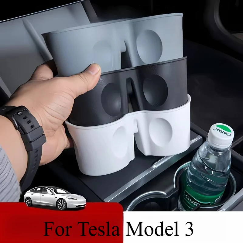 

For Tesla Model 3 Water Cup Pad Silicone Central Control Water Cup Holder Limiter Beverage Storage Automobiles Accessories