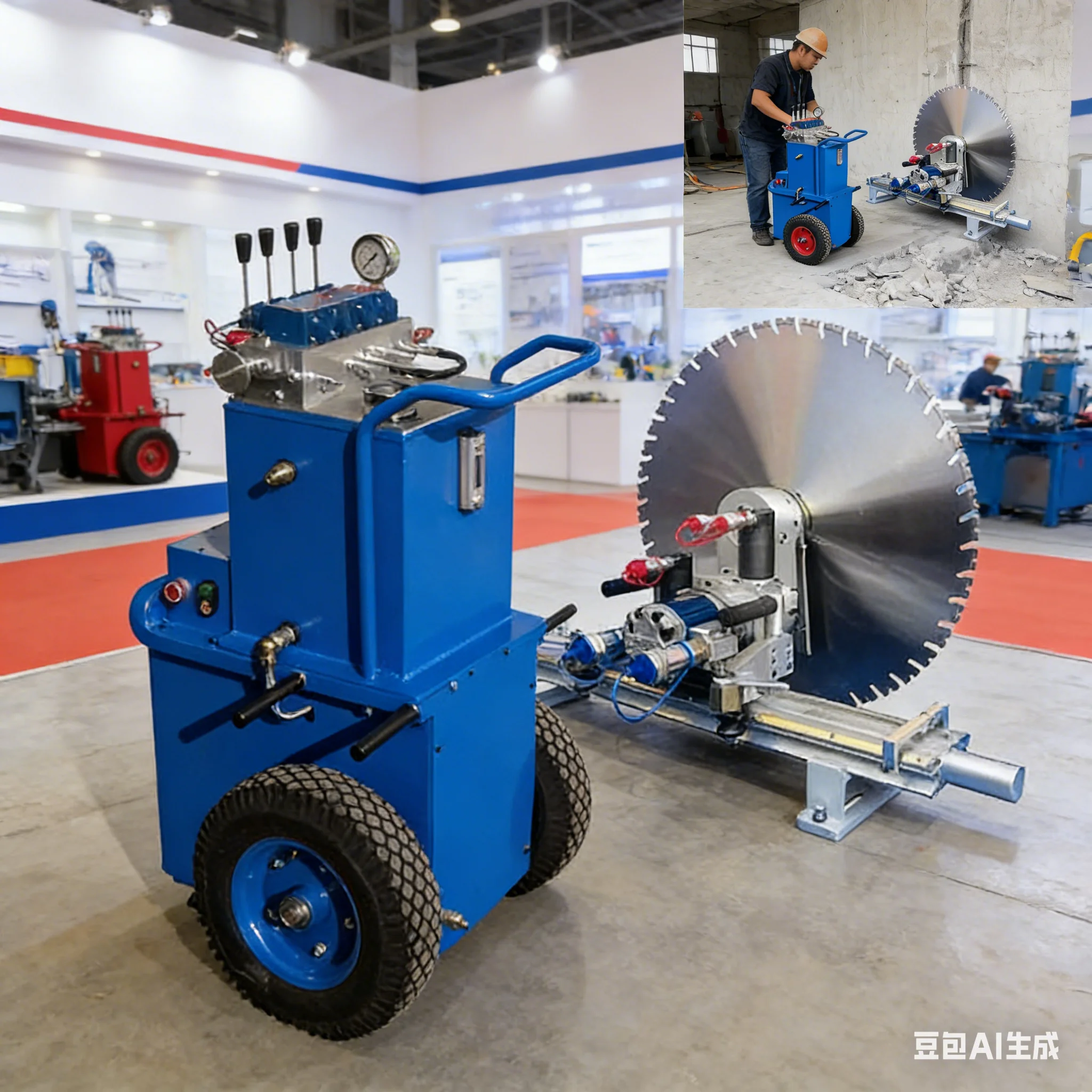 Customized 1000mm 25kw Blade Diamond Wall Saw Machine Hydraulic Concrete Wall Cutting Machine Dry Electric Concrete Cutter For
