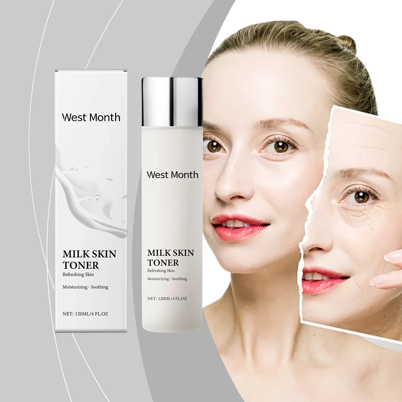 Milk Skin Toner - Refreshing & Soothing Facial Toner for Hydrated, Glowing Skin, Moisturizing Milky Toner