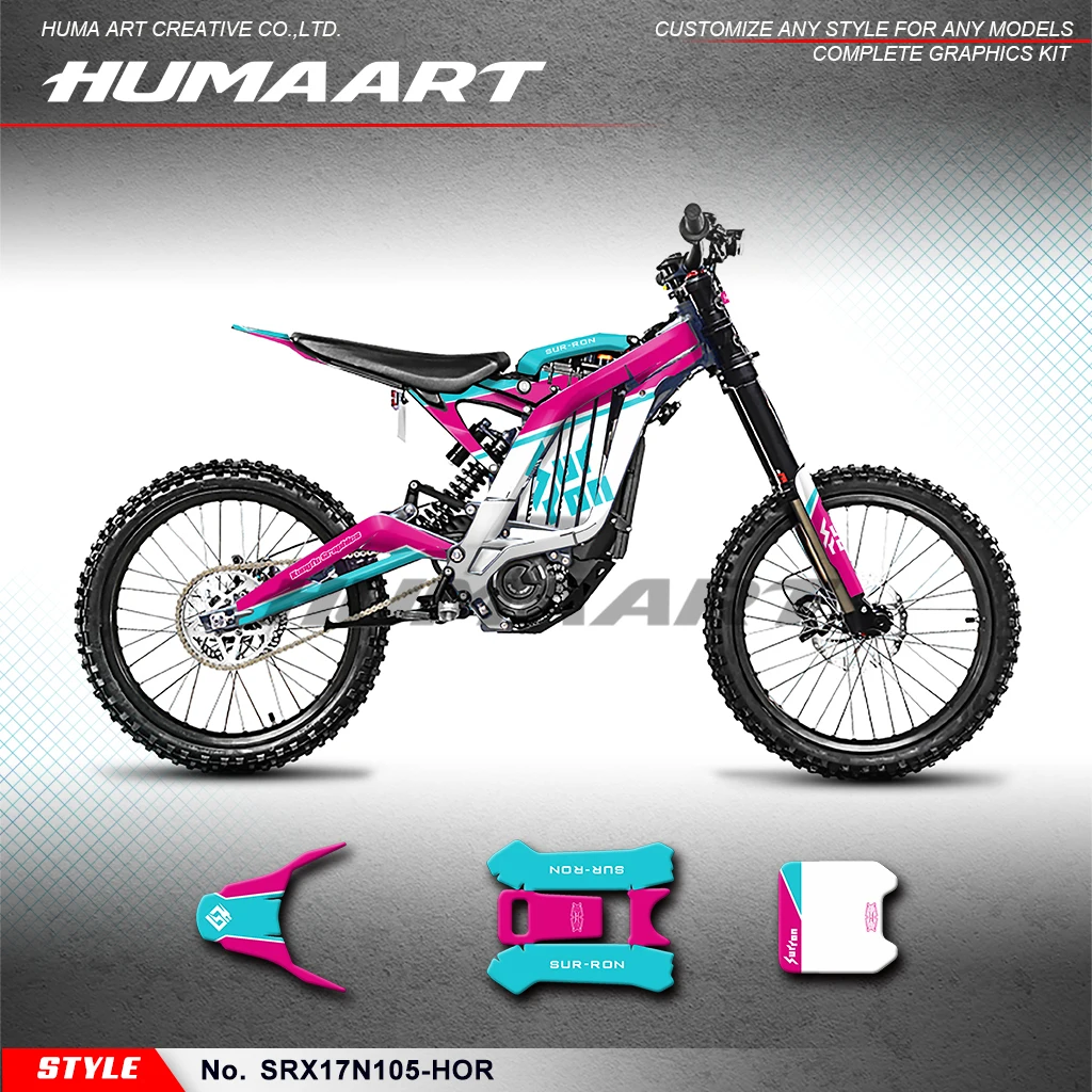 

HUMAART Custom Graphics Sticker Kit Personalised Decals for Sur Ron Sur-Ron Light Bee X/S Bike Segway X160, SRX17N105-HOR