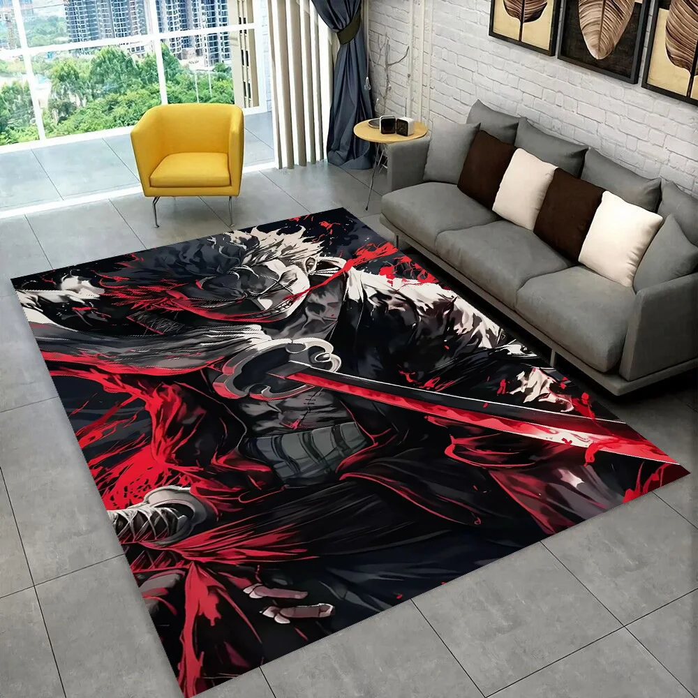 3D One P-Piece Cartoon Anime Carpet Rug for Playroom Bedroom Living Room Sofa Home Decor,kids Game Area Rug Non-slip Floor Mat