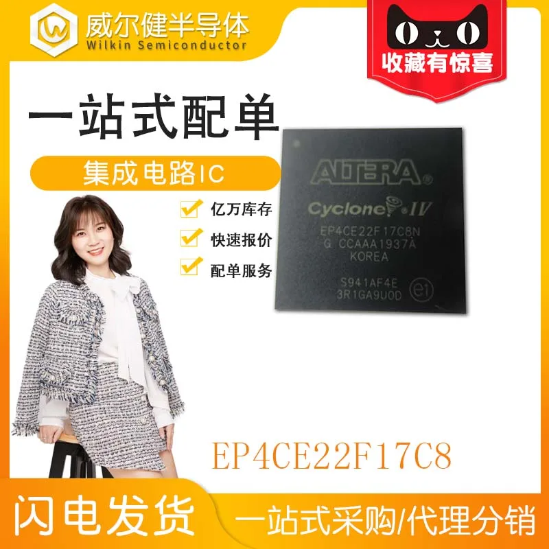 Free shipping   EP4CE22F17C8N BGA256       10PCS