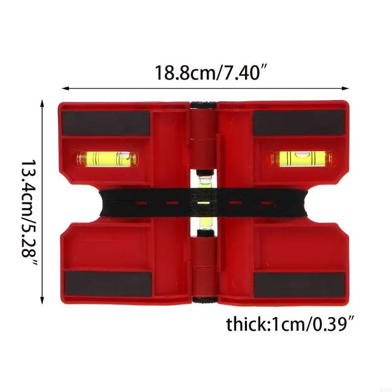 

B46D Gauge Spirit Level Inclinometer With Strap 270 Degrees Adjustable Pipe Leveller