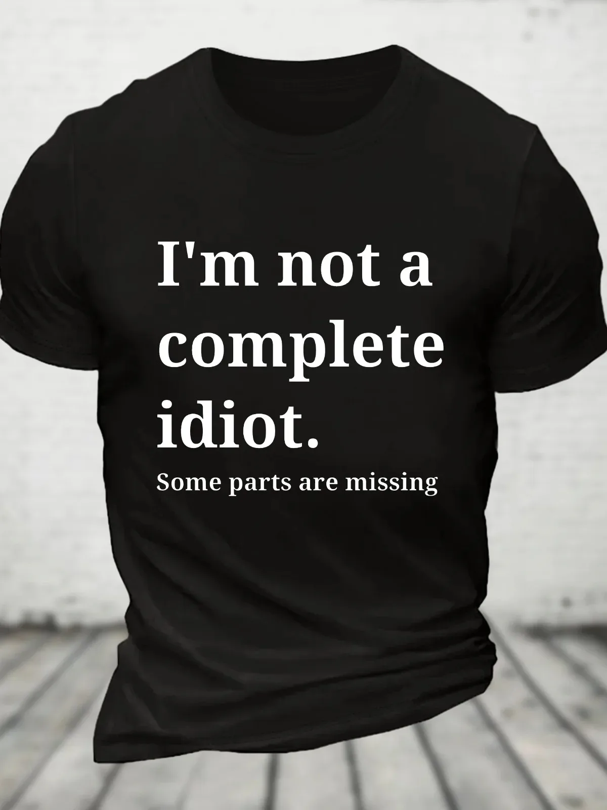 Funny Idiot Cotton T-Shirt