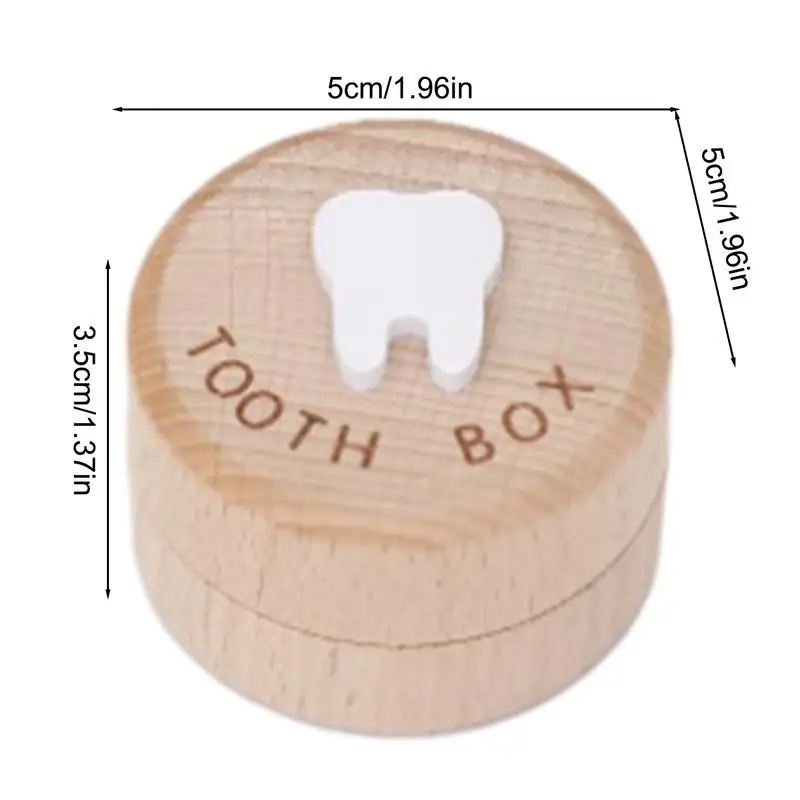 Tooth Keepsake Box Wooden Baby Memory Box For Tooth Cute Carved Fairy Gifts Tooth Saver Teeth Container For Boy Or Girl