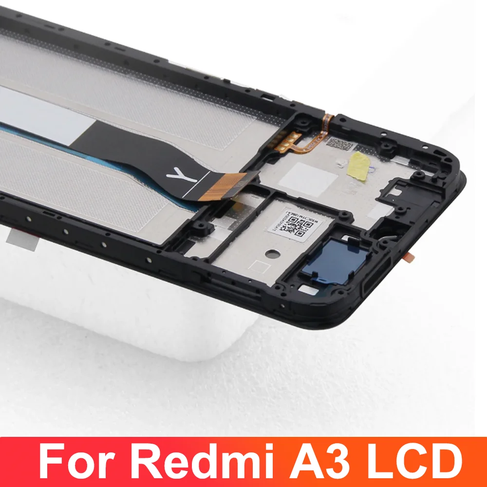 100% 테스트된 Redmi A3 디스플레이 화면, 샤오미 Redmi A3 23129RN51X LCD 디스플레이 터치 스크린 교체 디지타이저 어셈블리