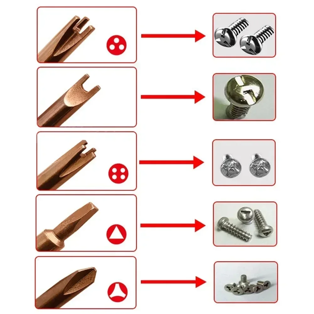 Special Shaped Precision Screwdriver Y U Type Triangle Screwdrivers Repair Hand Tool For Furniture Computer Car Repair