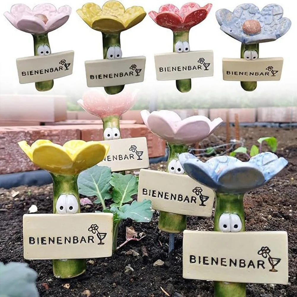 

Bees Insect Drinking Cup Bee Drinker Flower Shape Bees Water Feeder Butterfly Drinking Cups Outdoor Garden Yard Decor