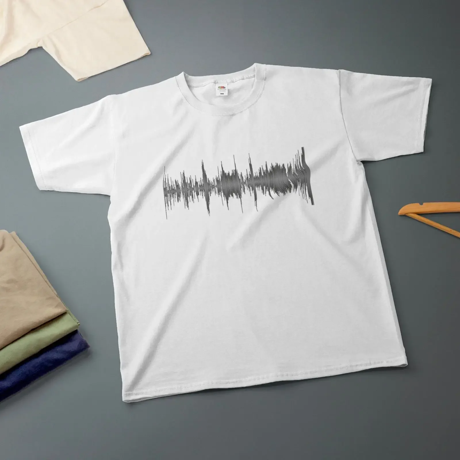 Personalised Soundwave T Shirt Horizontal or Circle Design Various Sizes amp Colours vintage Washed streetwear homme