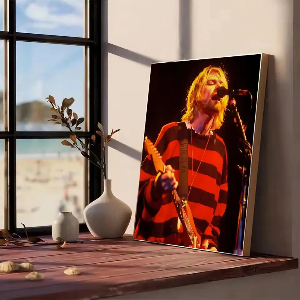 Kurt Cobain Singer Graffiti Painting Calligraphy Canvas Poster Wall Art Aesthetic Home Decoration for Living Room