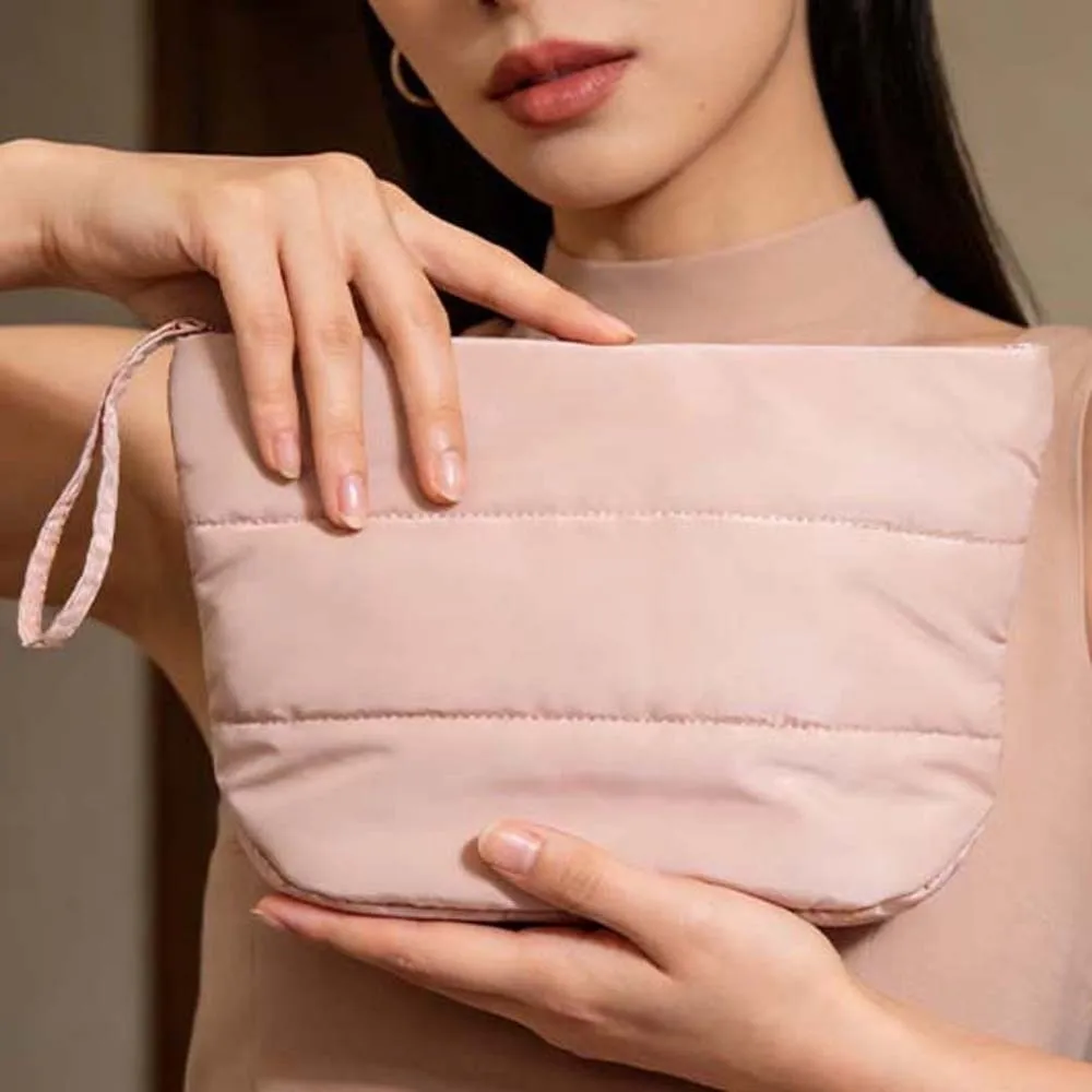 Candy Color Pouches Bag Organizer Filled with Cotton Large Capacity Makeup Lipstick Pouch Handbag Korean Style