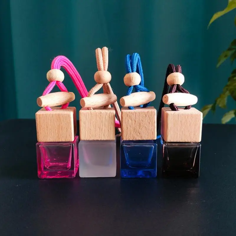 8 ألوان 8 مللي زجاجة عطر السيارة الفارغة قلادة عطر فواحة عطور مرآة الرؤية الخلفية للسيارة الداخلية #2