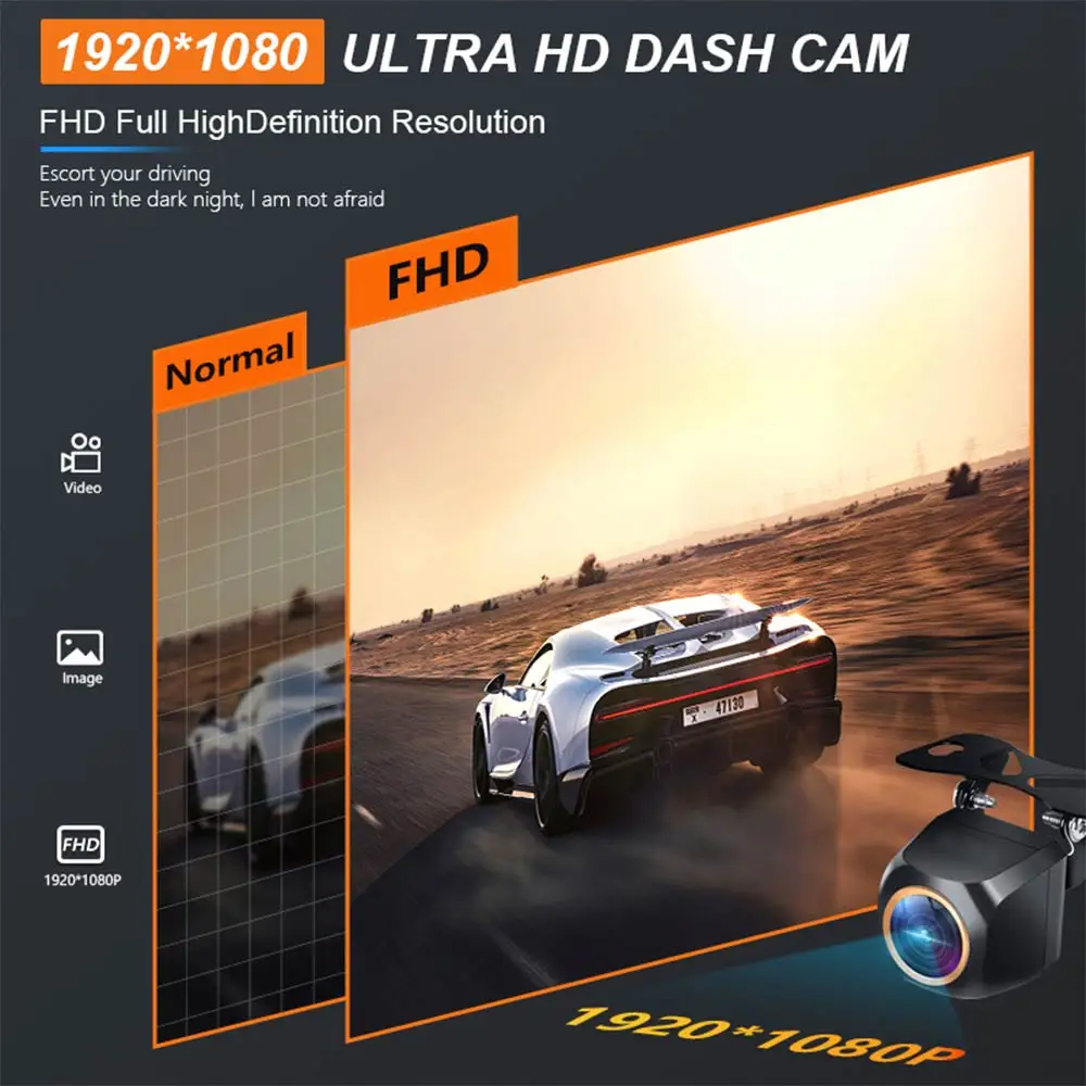 For AHD 1920x1080P Car Rear View Camera 200° Fisheye Golden Lens Full HDR Night Vision Vehicle Back Car Reversing Front Camera