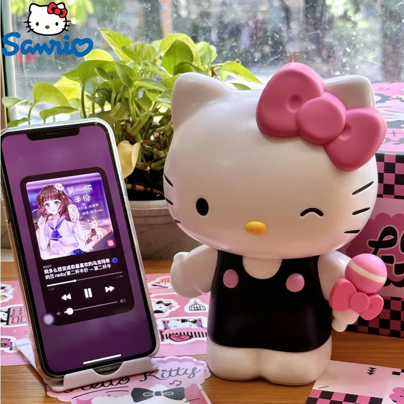 

Горячая Sanrio Hello Kitty Bluetooth-динамик Kawaii аксессуары в стиле аниме портативный рабочий стол украшение для большой сцены подарок для девочек