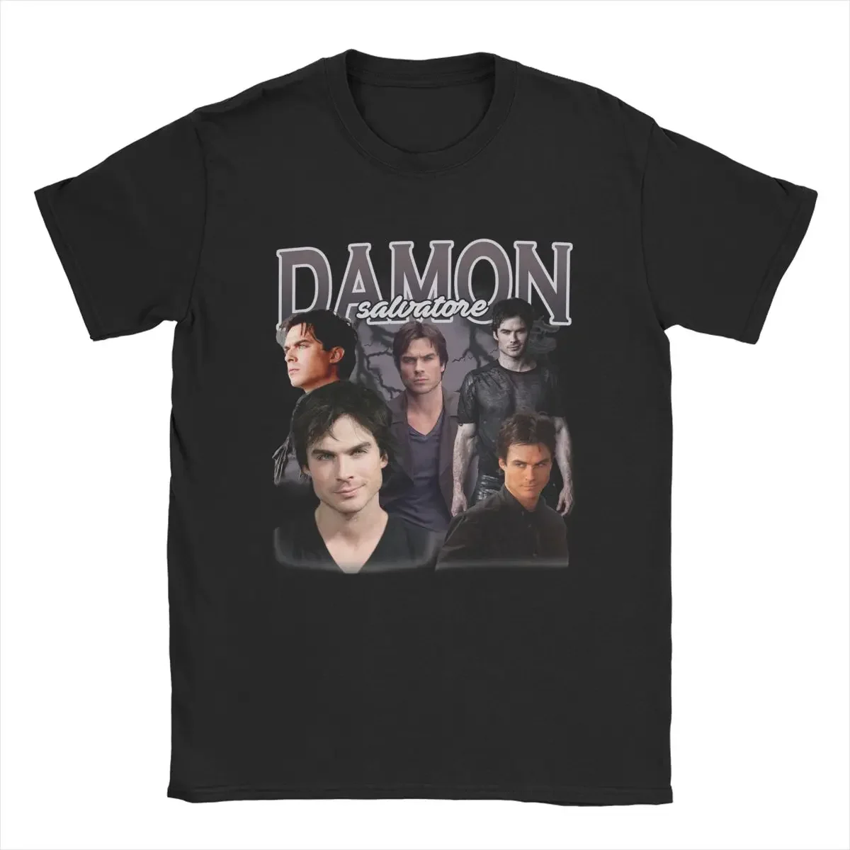 heavyweight Informal Damon Salvatore Men Cotton Funny The Vampire Diaries Ian Somerhalder Tv Series Tee Short Sleeve Classic