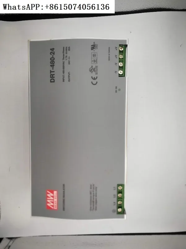 Mingwei ثلاث مراحل الصناعية 380 فولت تحويل التيار الكهربائي نوع المسار DRT480-24 المدخلات 24V20A