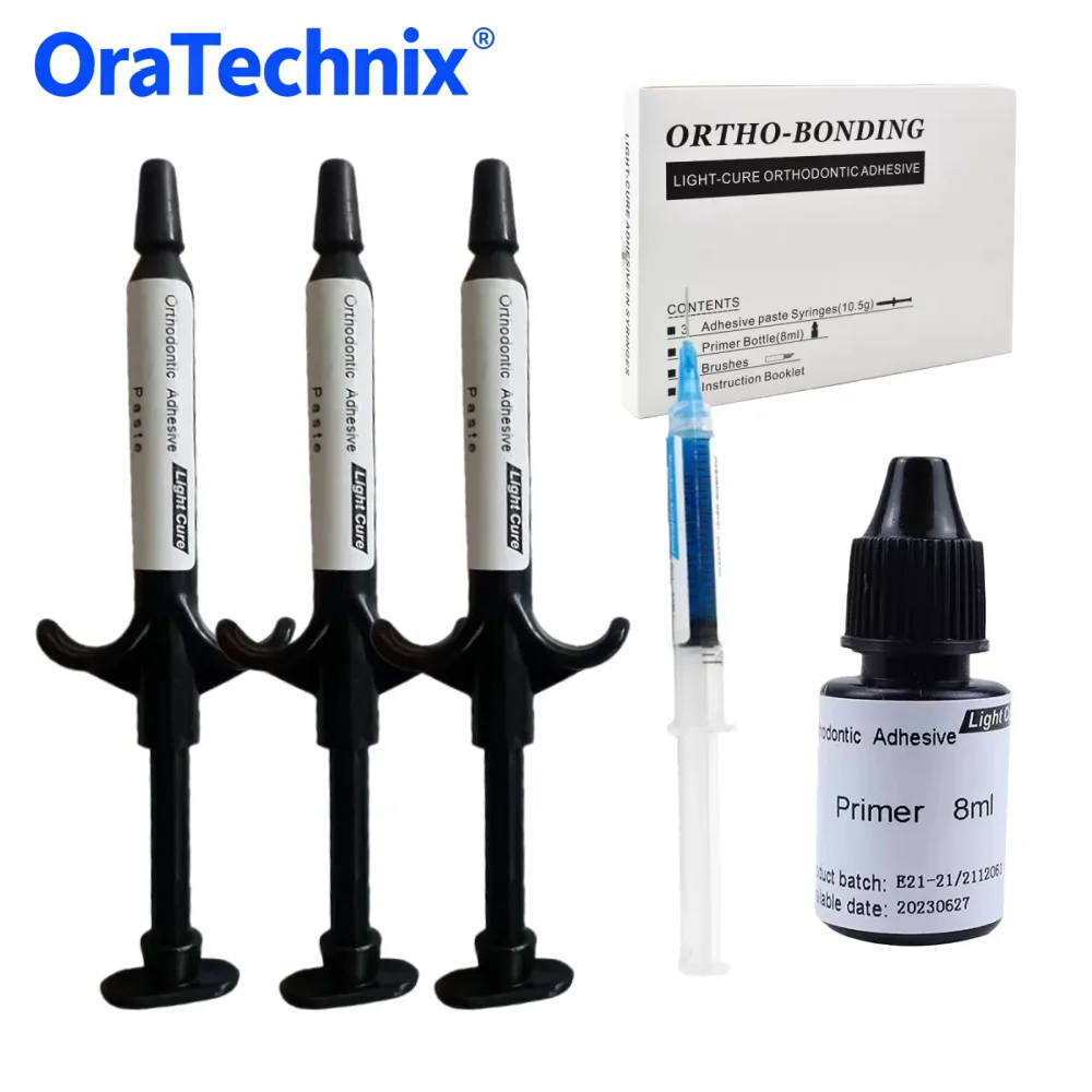 Dental Orthodontic Light-Cured Adhesives Braces Glue for Bracket Tube Crystal DecorationTeeth Glue Braces Kit