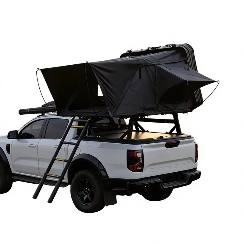 WP6017 Aluminum Alloy & Oxford Cloth Roof Tent Hydraulic Side-Opening Outdoor Self-Driving Camping Rollover Car