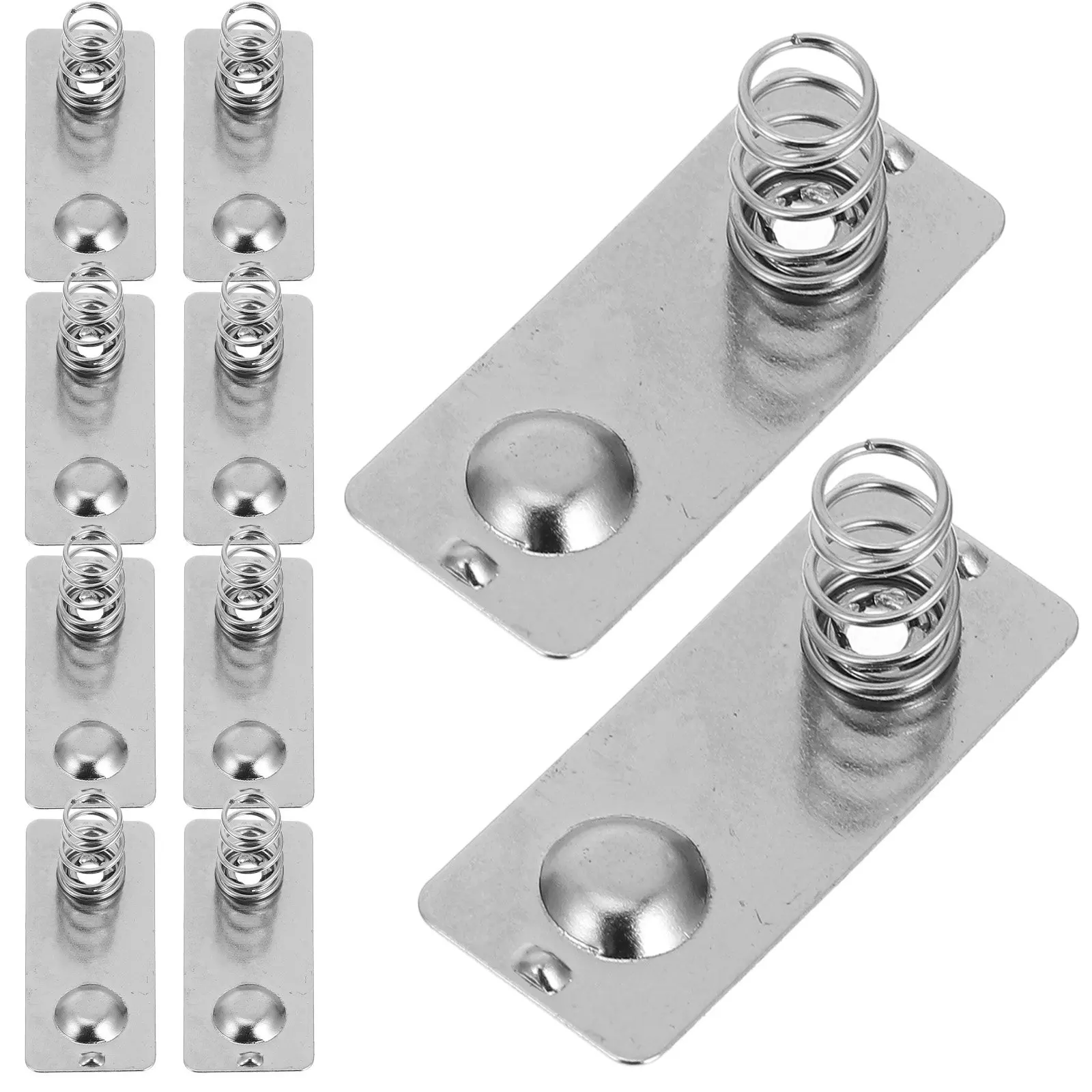 10Pcs Fine Polished Battery Spring Terminal Plate Nickel Plated for Remote Control Battery Spring Replacement Electronics