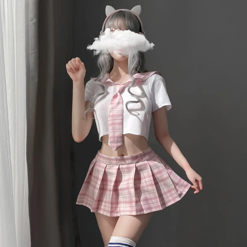 Uniforme Estudante JK para Sexo, Estilo Japonês Kawaii, Cosplay Doce Menina, Trajes Exóticos de Empregada Escolar, Lingerie Sexy para Sexo, Roupa de Roupas