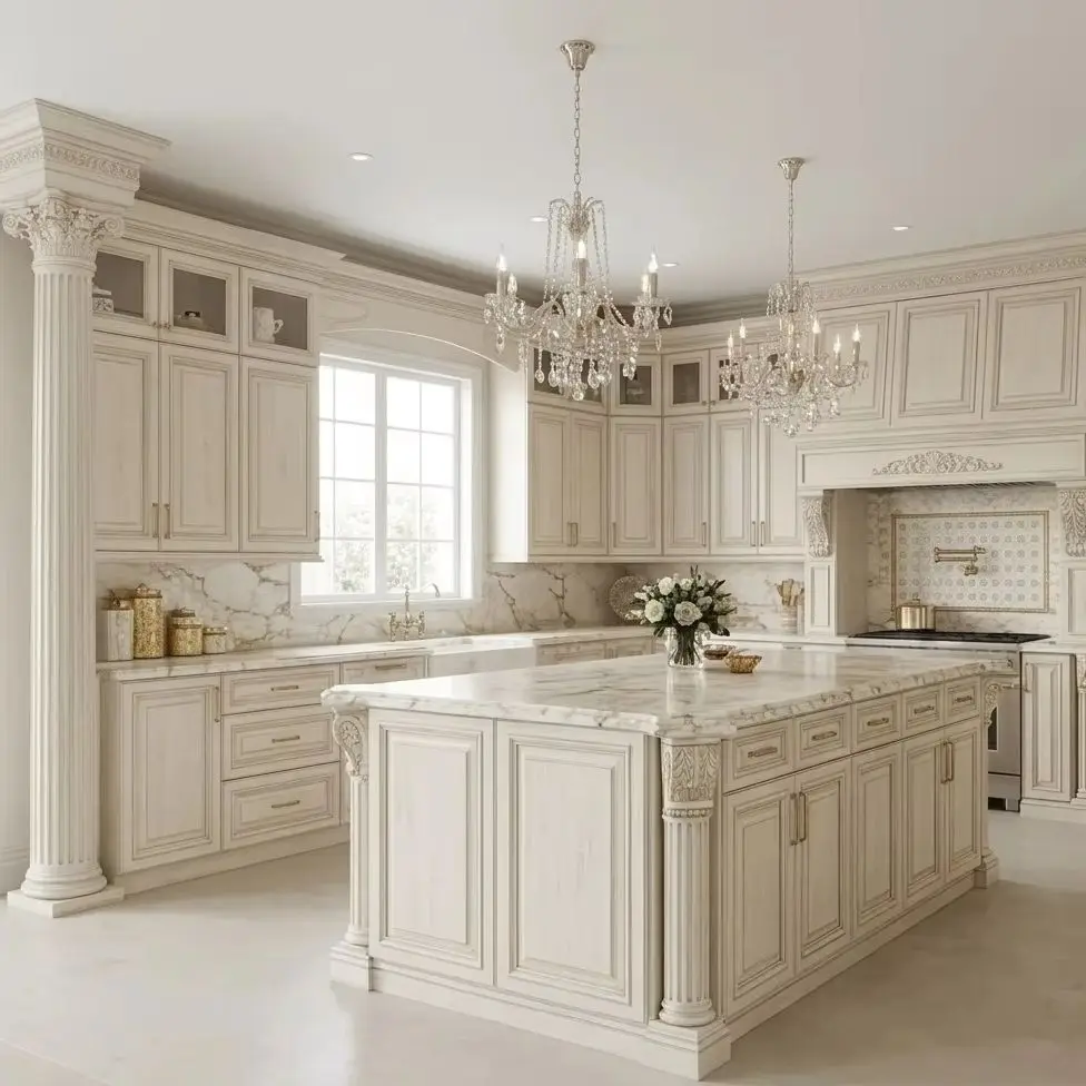 Classic Red Oak Solid Wood Kitchen Cabinet Vintage Style Storage Solution for Your Kitchen