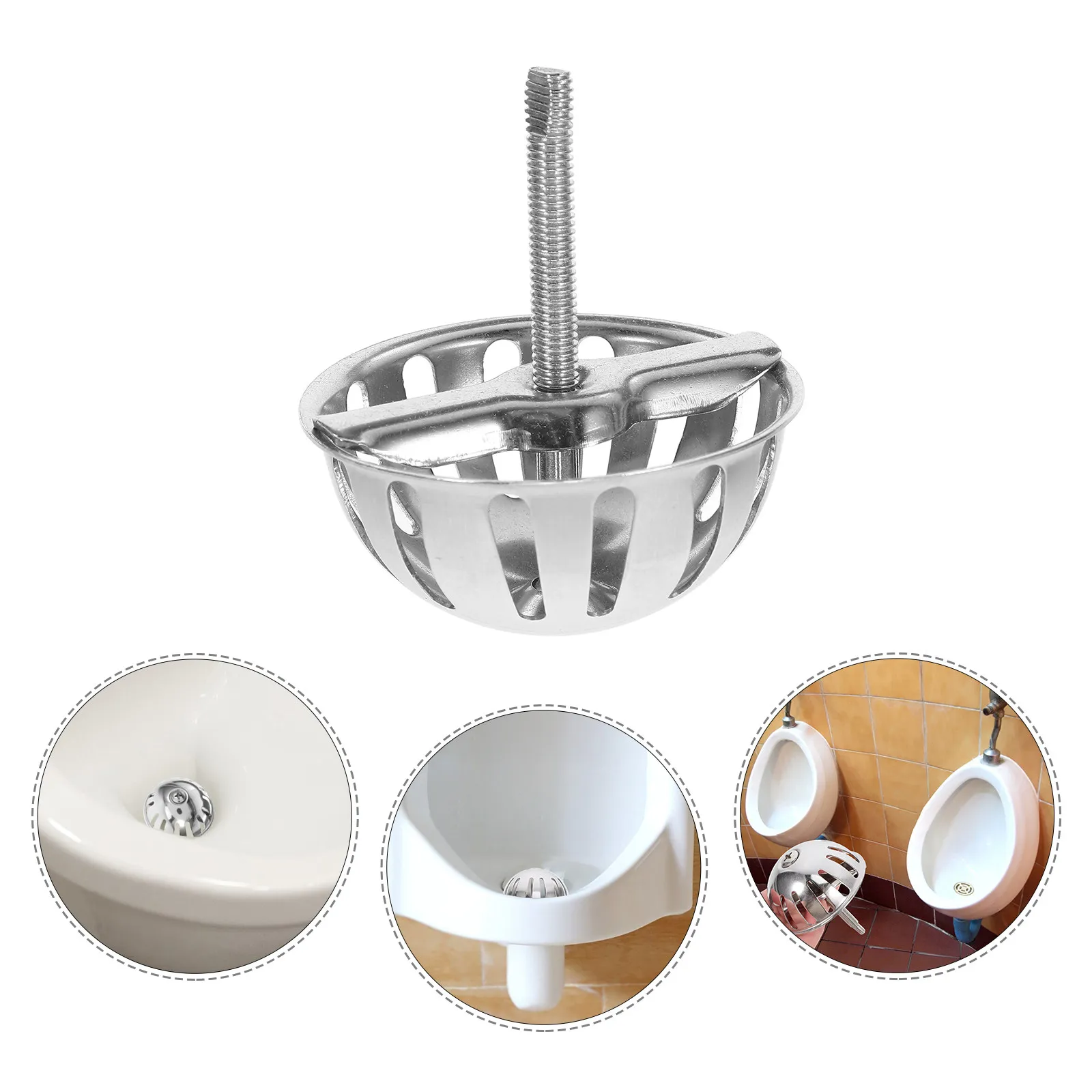Polished Stainless Steel Urinal Strainer Stopper Drain Cover for Bathroom Urinals Blocks Debris Ensures Fresh Clean Environment