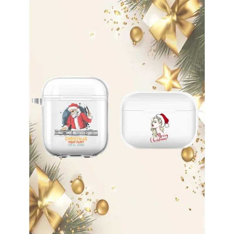 

Christmas Santa Elk Earphone Case for Airpods 4th 3rd 2 Pro Shockproof Cover for Airpod 2 3 1 Protective Accessorie Shell Fundas