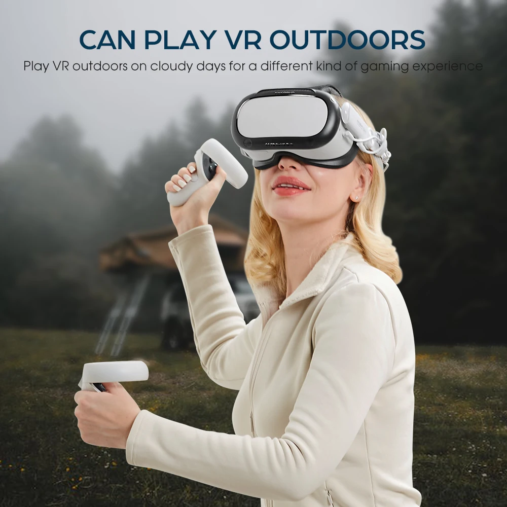 KKCOBVR-S2 IR 필터 커버, 흐린 캠핑에서 야외에서 VR 플레이, 퀘스트 2 보호 셸 케이스에 민감한 추적 향상
