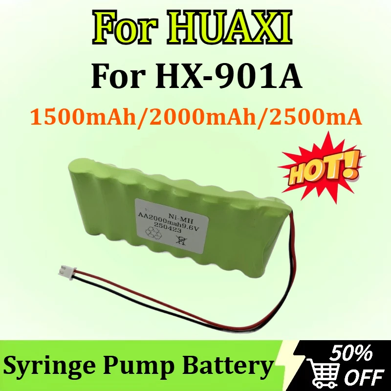 

New 9.6V 1500mAh/2000mAh/2500mA for HUAXI HX-901A Syringe Pump Battery Replacement