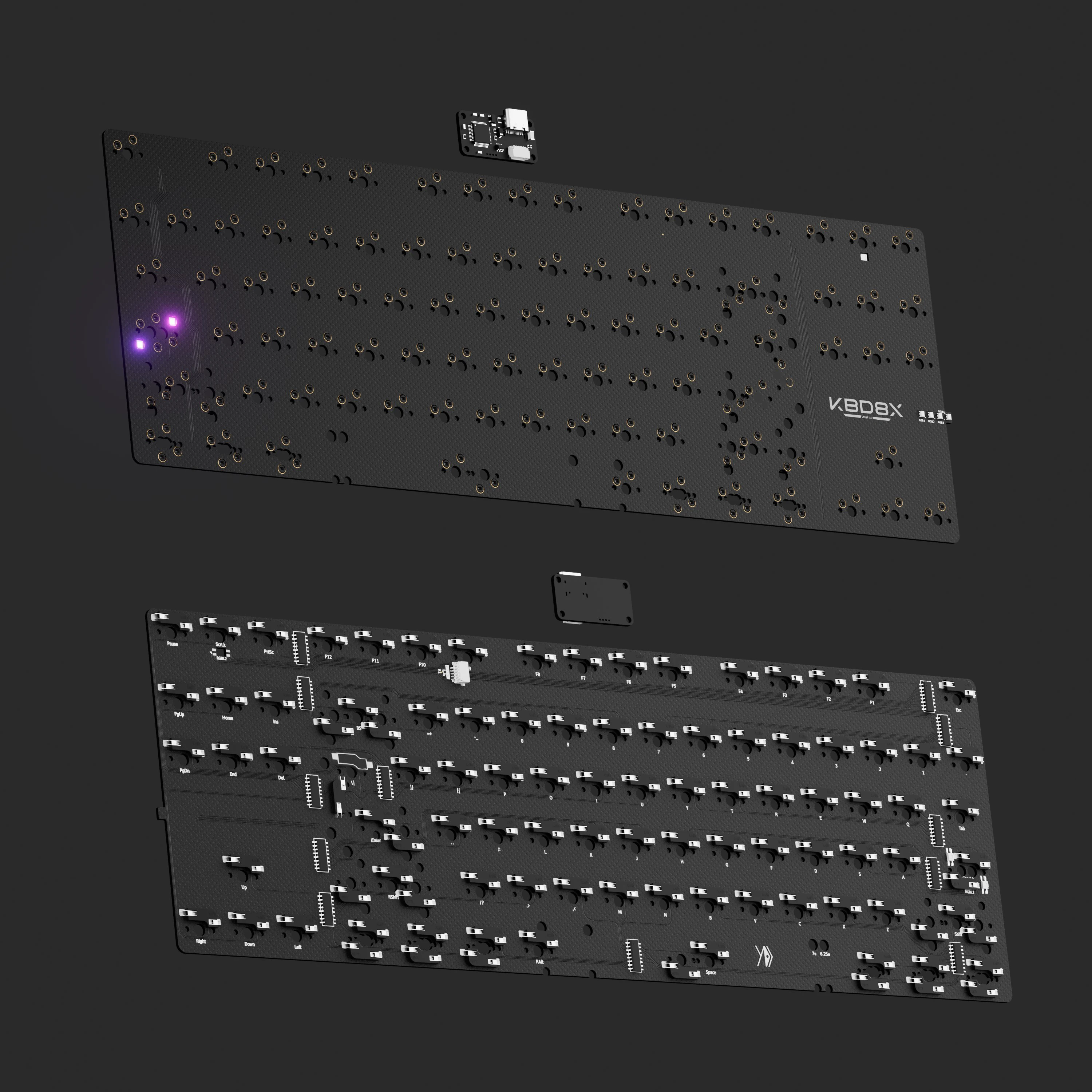 [In-stock Step-2] KBD8X MKIII  Mechanical Keyboard Accessories PCB /Plate/ Foam kit