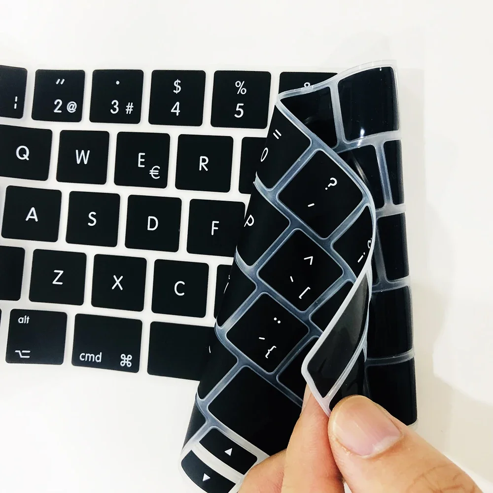 Kulit penutup Keyboard silikon, untuk MacBook Pro13/15/16 inci dan Air13/15 M M2 M3 A2338 A2141 A2992 A2991 A2337 US EU Spanyol