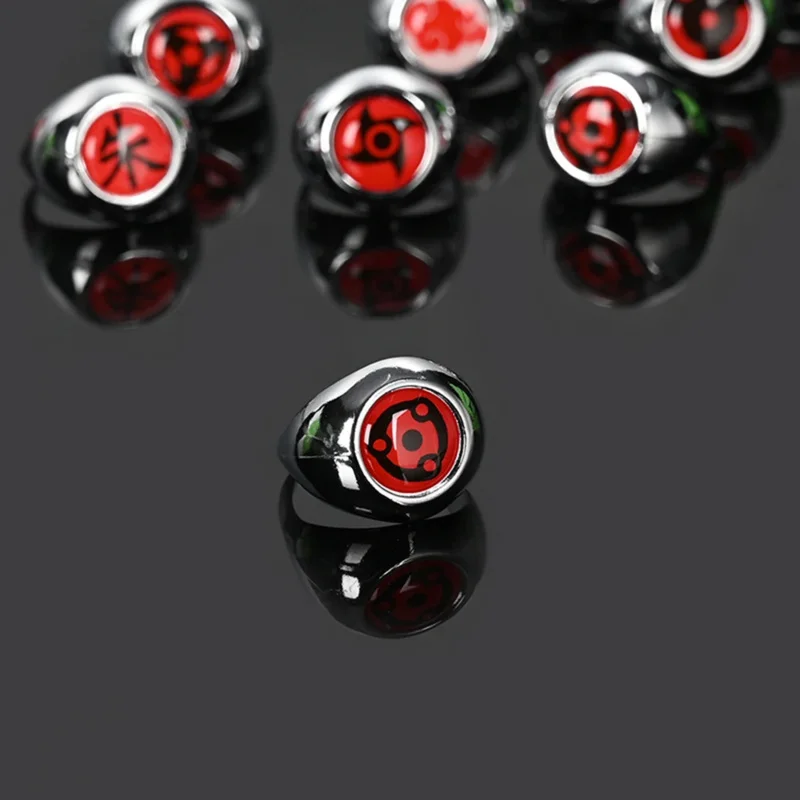 Anime Akatsuki cosplay ring Itachi pain orojimaru Sasori Hidan Deidara Pein accessories party jewelry ninjaas props party gift o