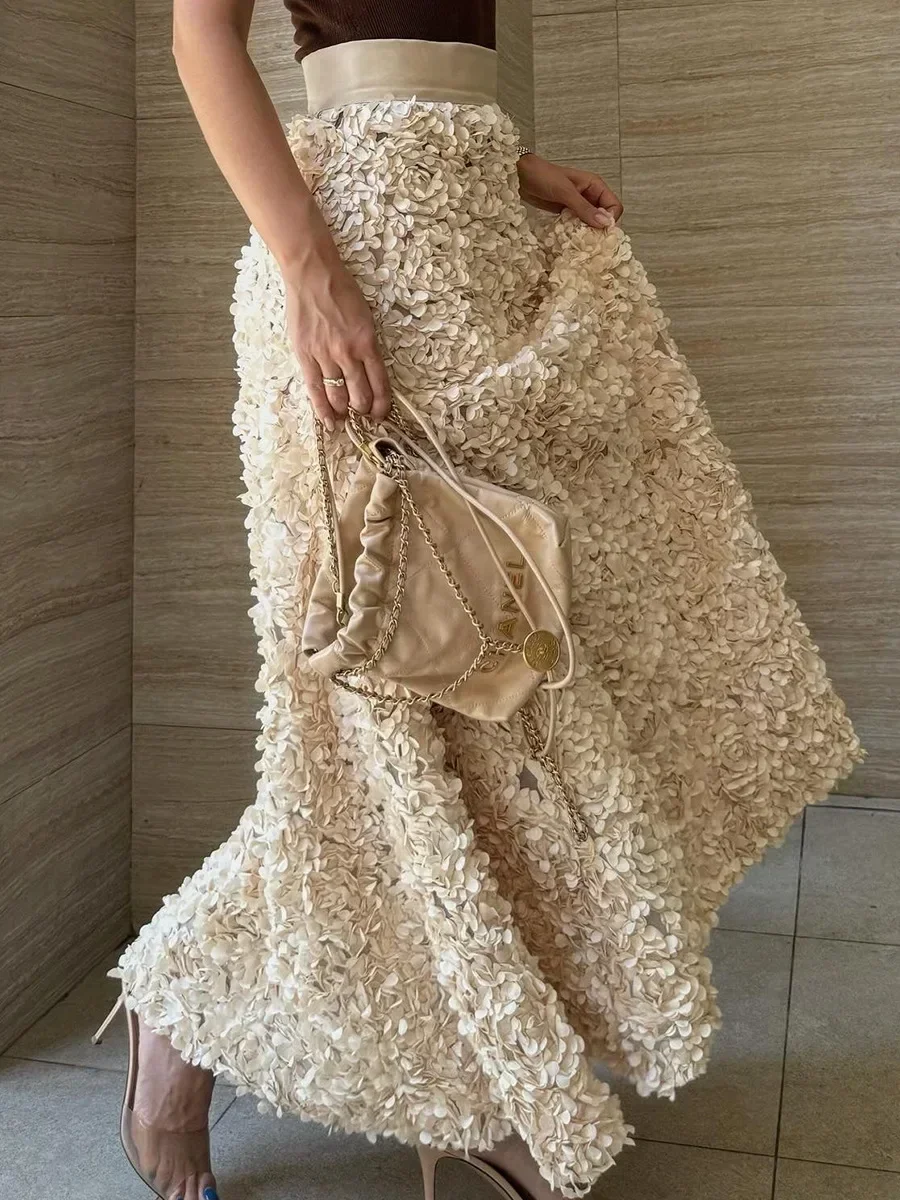 

Новая женская юбка с высокой талией 2026 года: уникальный дизайн, красная, модная, длинная, в форме лепестков, для весны и осени, вдохновленная вечерними платьями, элегантная.