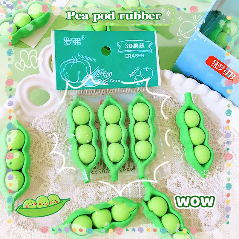 Kawaii 3 قطعة ممحاة قلم رصاص بشكل جذاب تعزيز ممحاة مطاطية مضحك لوازم مكتبية مدرسية تعزيز القرطاسية مكتب والهدايا