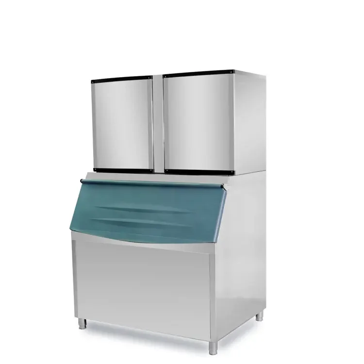 Large Commercial Cube Ice Maker, 1Ton Daily Output Square Granular Ice Making Machine