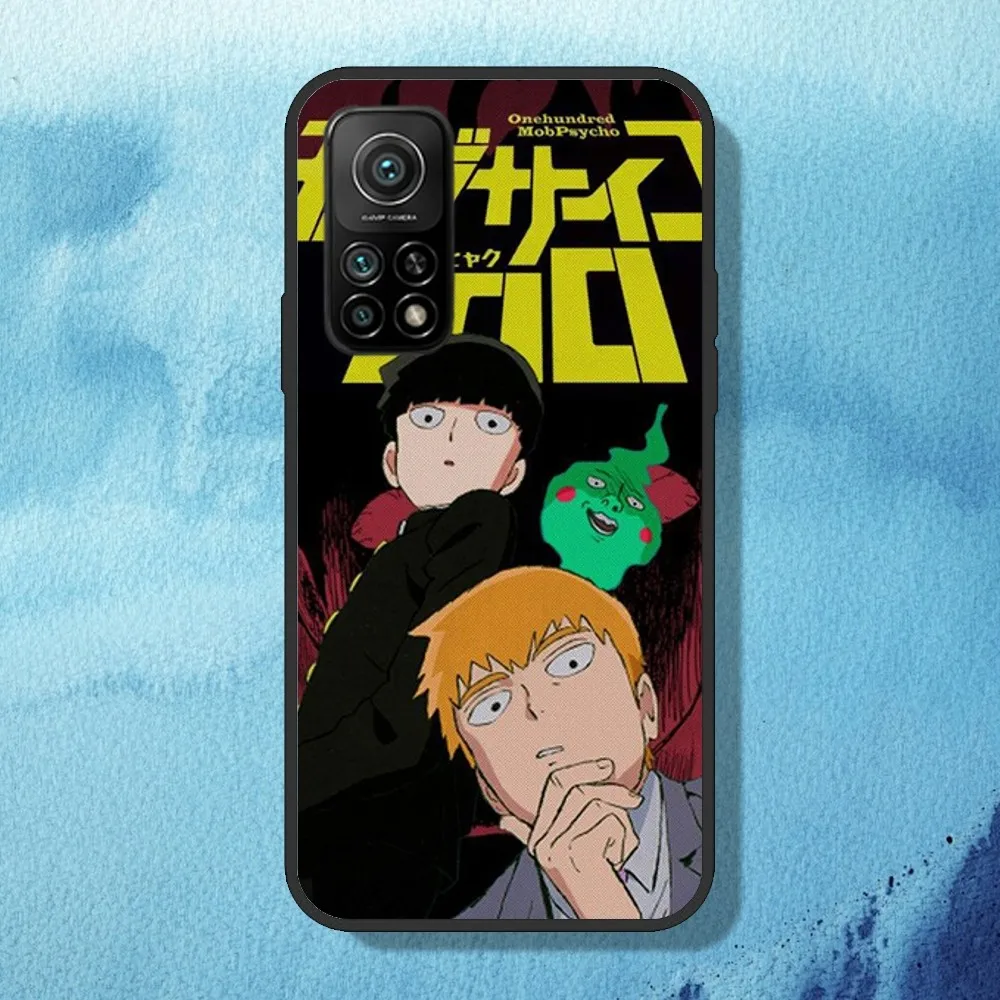 Bilibili M-Mob Psycho 100 Phone Case For Samsung Galaxy S21 S22 S23 S24 Ultra S20 Lite S30 Note Black Shell