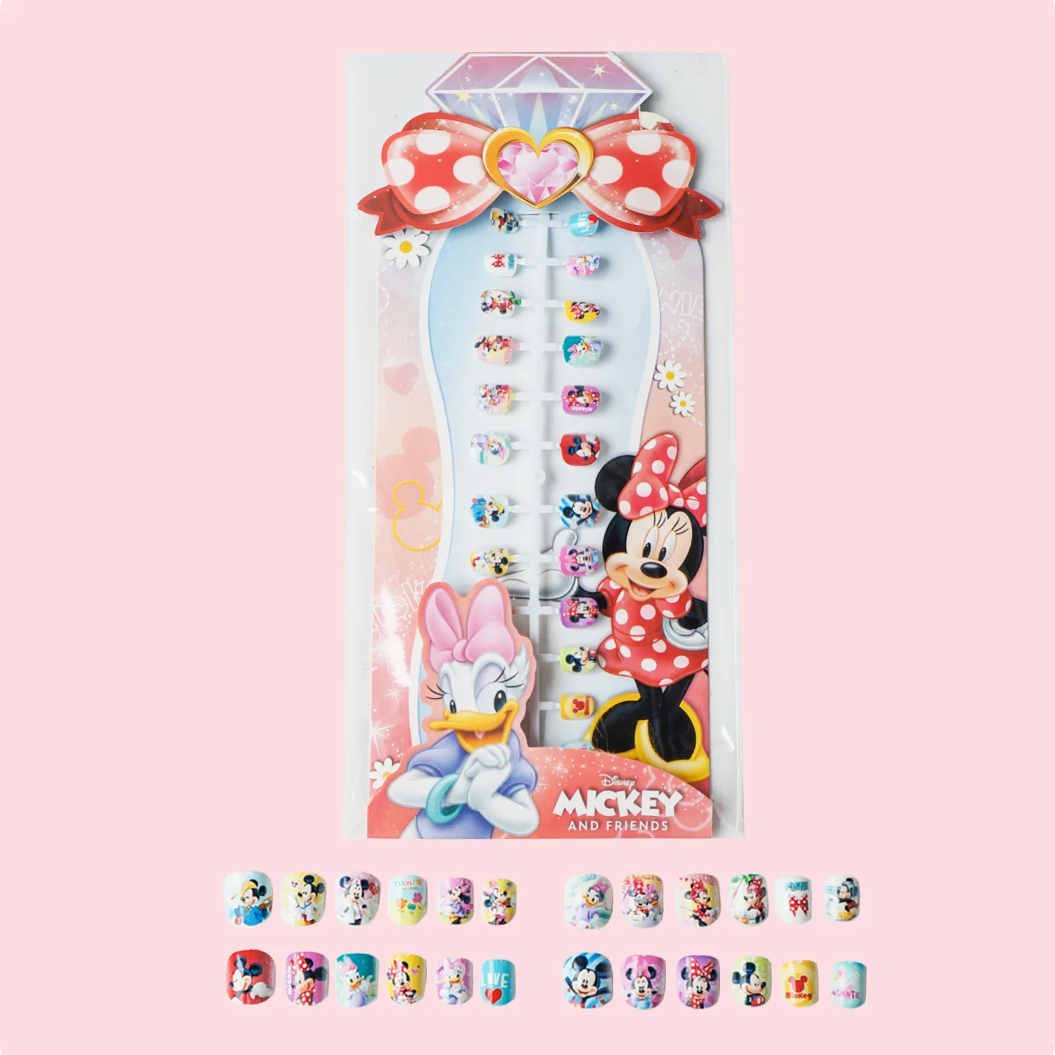 24pcs Frozen Series Wear Nails Girls Children Accessories Nail Patch Plastic Cartoon Removable Fake Nails Women Toy Gifts