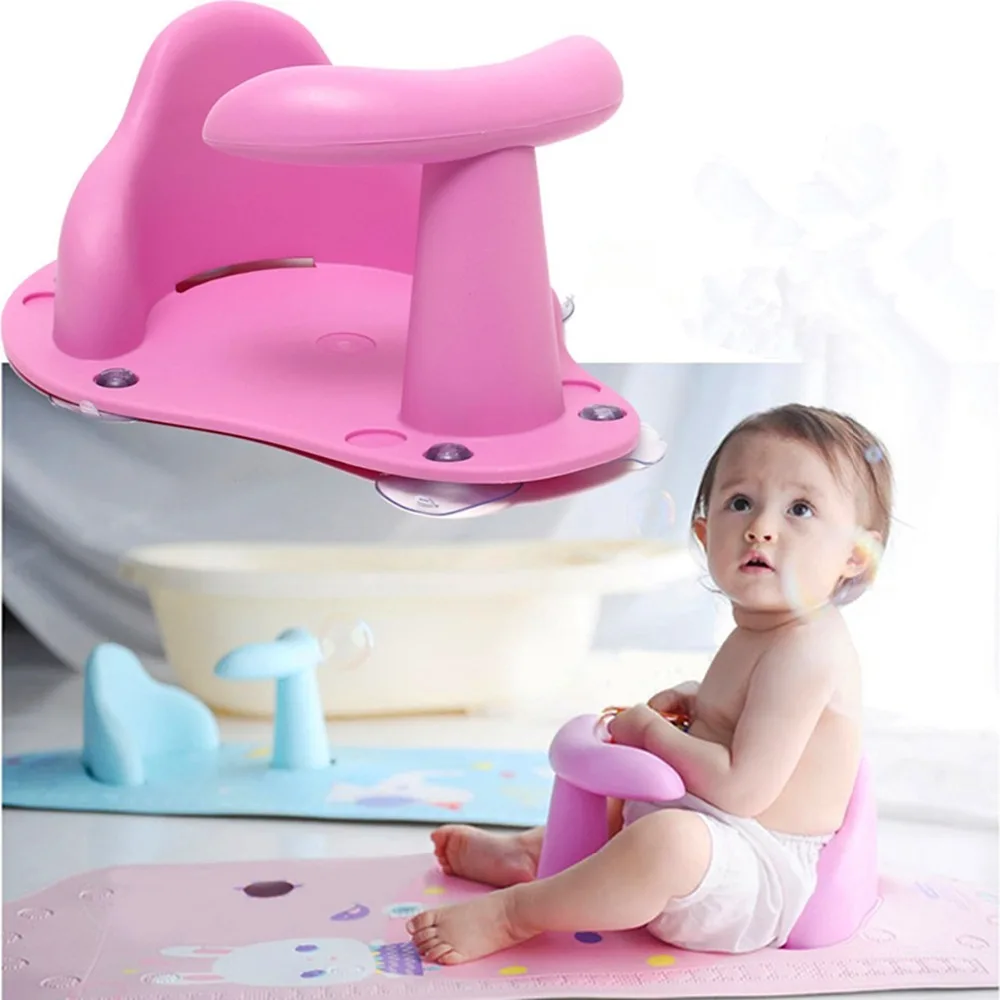 1pc Baby Care Baby Bath Seat Newborn Baby Bath Tub Plastic Infant Babies Bath Seat For Tub Infant AntiSlip Bath Shower Chair #TC